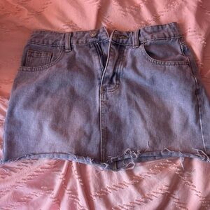 Blue Denim Mini Skirt